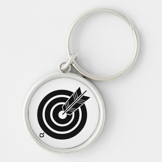 Arrow hit a round target keychain (Front)