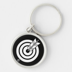 Arrow hit a round target Keychains