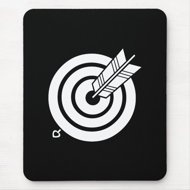 Arrow hit a round target Mouse Pads (Front)