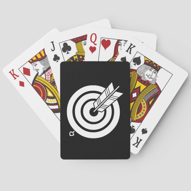 Arrow hit a round target poker cards (Back)