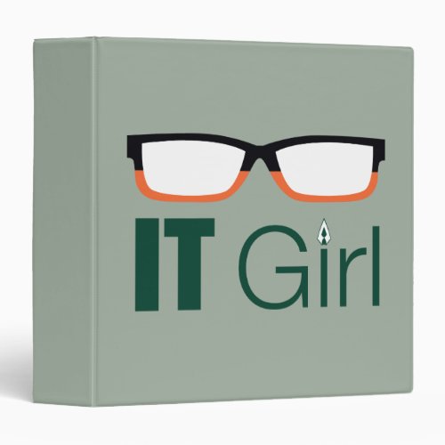 Arrow  IT Girl Glasses Graphic 3 Ring Binder