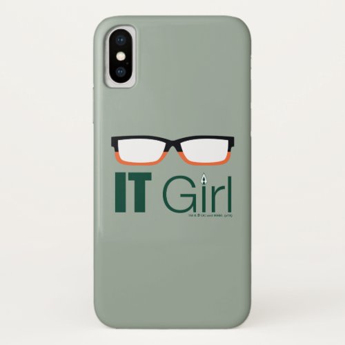 Arrow  IT Girl Glasses Graphic iPhone X Case