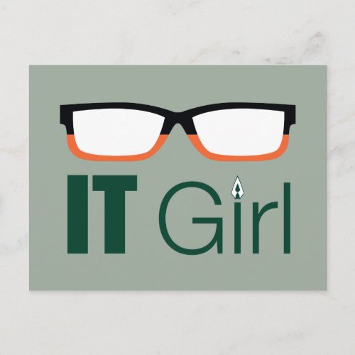 Arrow  IT Girl Glasses Graphic Postcard