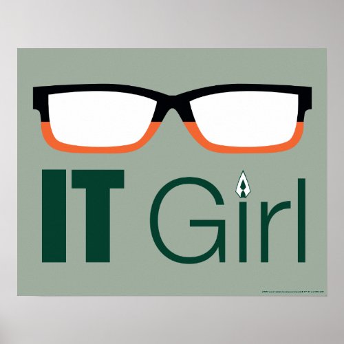 Arrow  IT Girl Glasses Graphic Poster