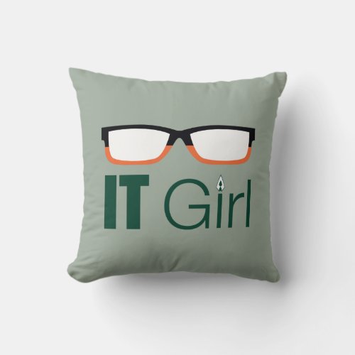 Arrow  IT Girl Glasses Graphic Throw Pillow