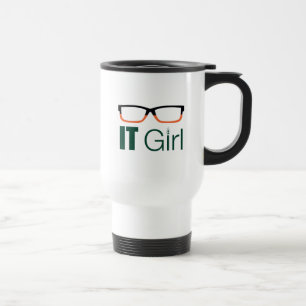 Arrow IT Girl Glasses Graphic Travel Mug