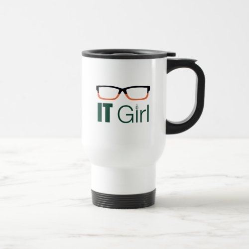 Arrow  IT Girl Glasses Graphic Travel Mug
