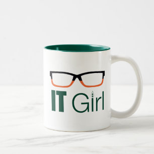 Arrow IT Girl Glasses Graphic Two-Tone Coffee Mug