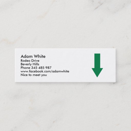 Customizable Arrow Business Card