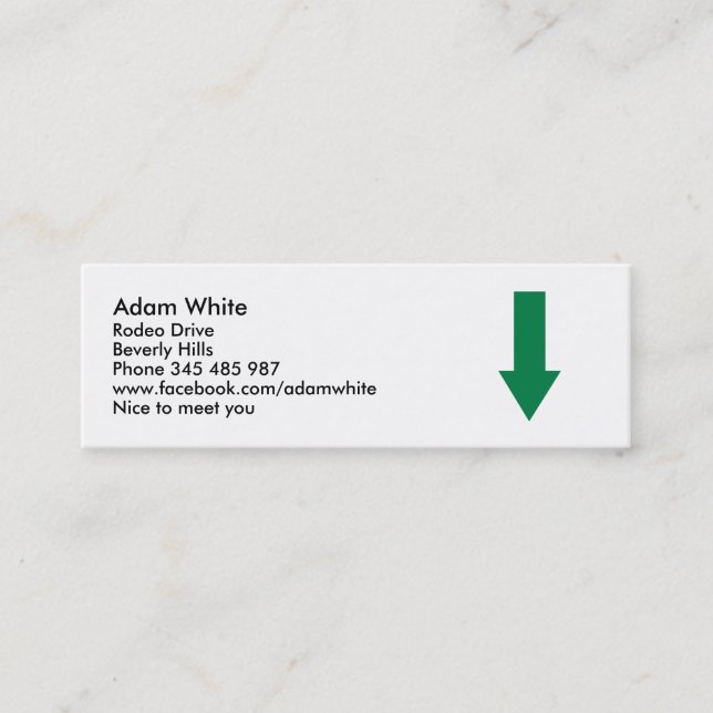 Arrow Mini Business Card (Front)
