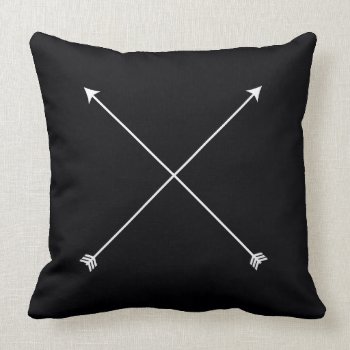 Arrow Minimal Black Modern Throw Pillow by DifferentStudios at Zazzle