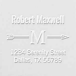 Arrow Monogram Initial Address Embosser