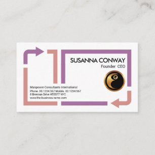 Arrow Movement Border Frame Manpower Staffing Business Card