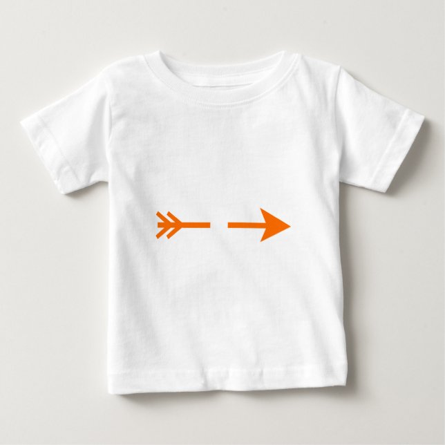 Arrow Orange Broken The MUSEUM Zazzle Gifts Baby T-Shirt (Front)