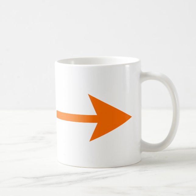 Arrow Orange Broken The MUSEUM Zazzle Gifts Coffee Mug (Right)