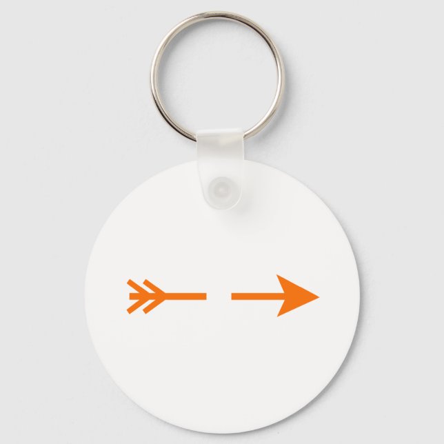 Arrow Orange Broken The MUSEUM Zazzle Gifts Keychain (Front)