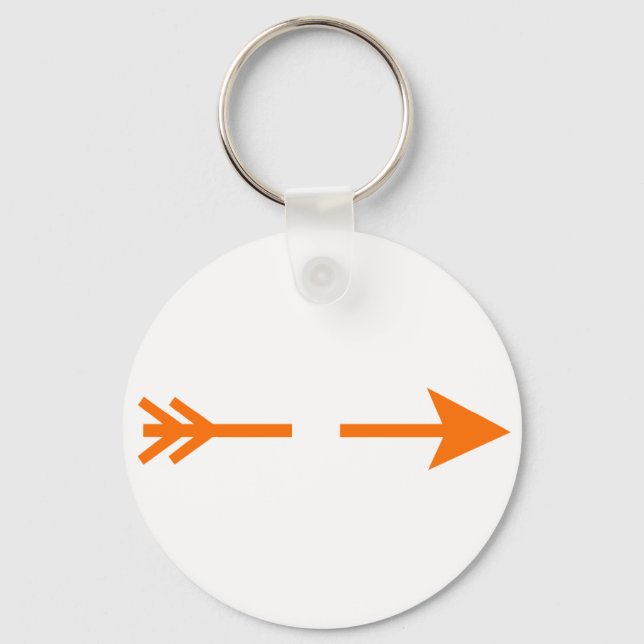 Arrow Orange Broken The MUSEUM Zazzle Gifts Keychain (Front)