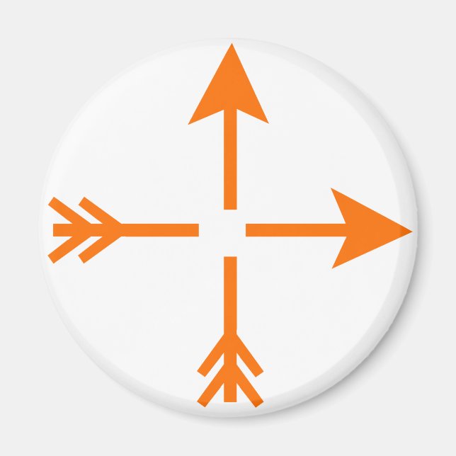 Arrow Orange Broken The MUSEUM Zazzle Gifts Magnet (Front)