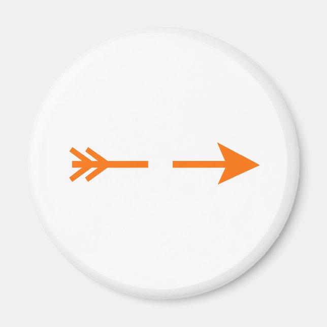 Arrow Orange Broken The MUSEUM Zazzle Gifts Magnet (Front)