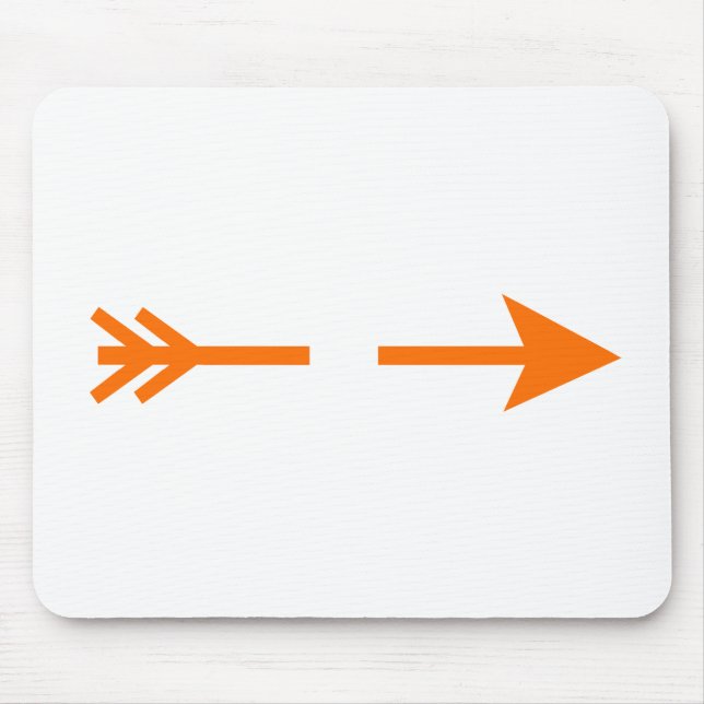 Arrow Orange Broken The MUSEUM Zazzle Gifts Mouse Pad (Front)