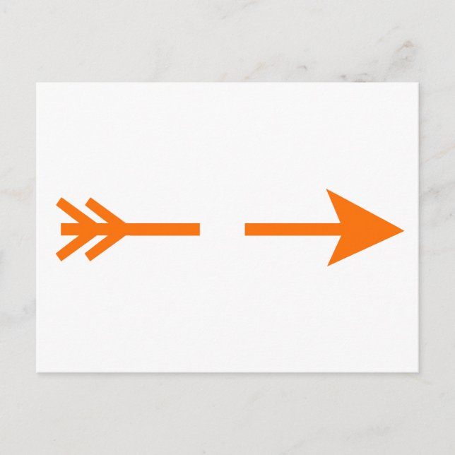 Arrow Orange Broken The MUSEUM Zazzle Gifts Postcard (Front)