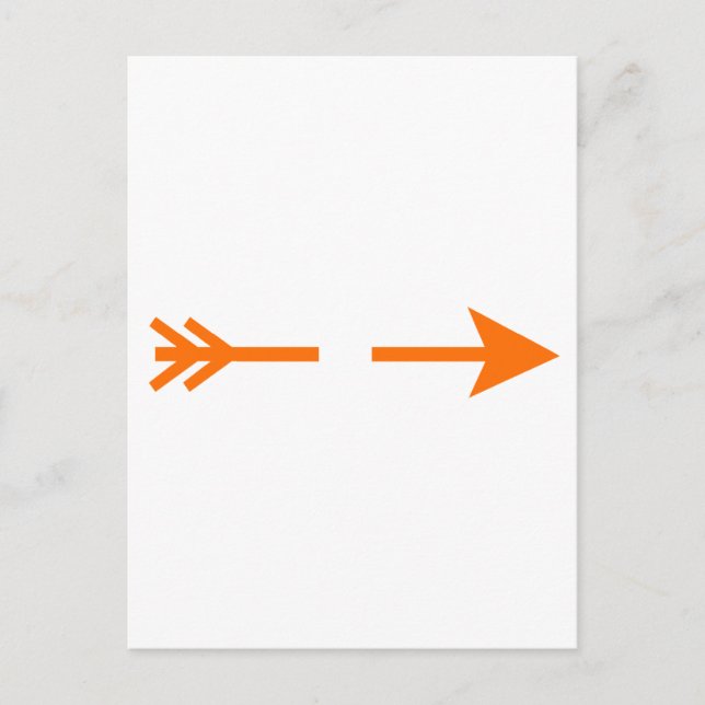 Arrow Orange Broken The MUSEUM Zazzle Gifts Postcard (Front)