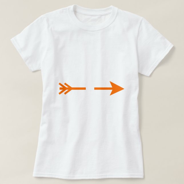 Arrow Orange Broken The MUSEUM Zazzle Gifts T-Shirt (Design Front)