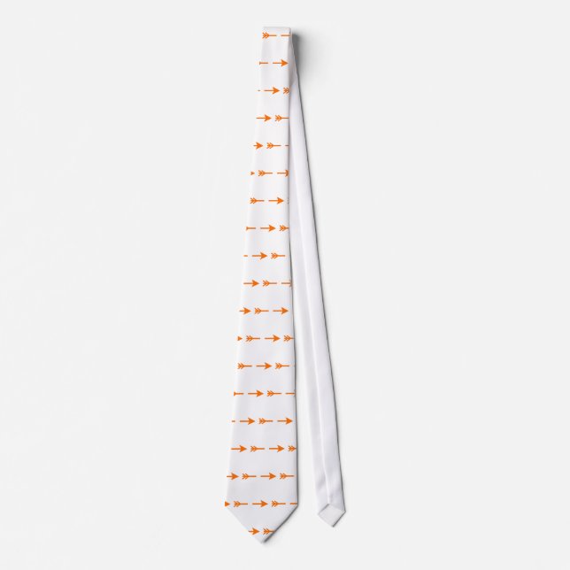 Arrow Orange Broken The MUSEUM Zazzle Gifts Tie (Front)