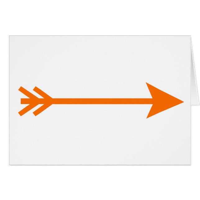 Arrow Orange Straight The MUSEUM Zazzle Gifts (Front Horizontal)