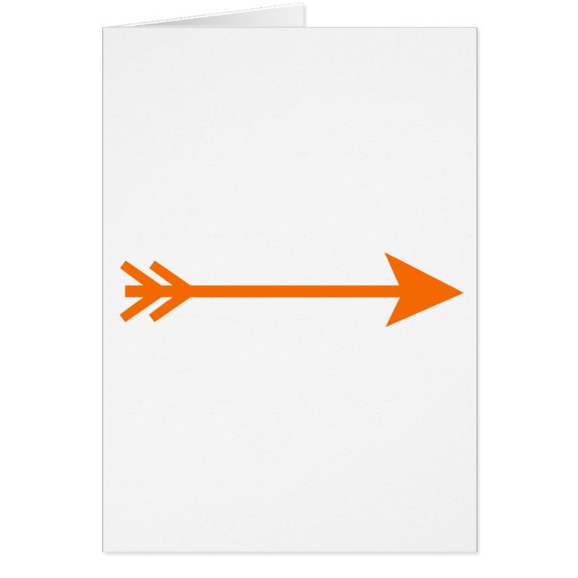Arrow Orange Straight The MUSEUM Zazzle Gifts (Front)