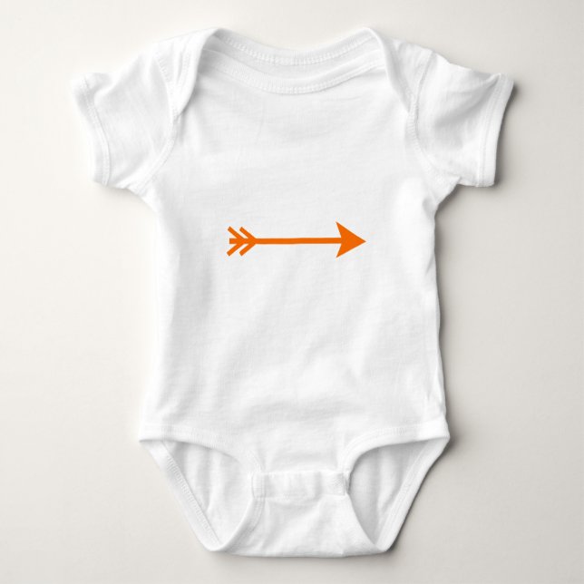 Arrow Orange Straight The MUSEUM Zazzle Gifts Baby Bodysuit (Front)