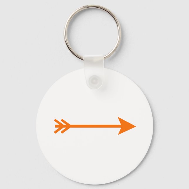 Arrow Orange Straight The MUSEUM Zazzle Gifts Keychain (Front)
