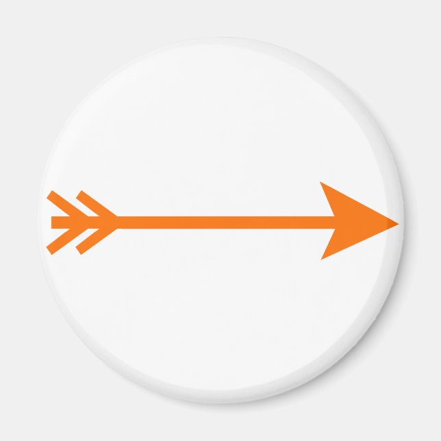Arrow Orange Straight The MUSEUM Zazzle Gifts Magnet (Front)