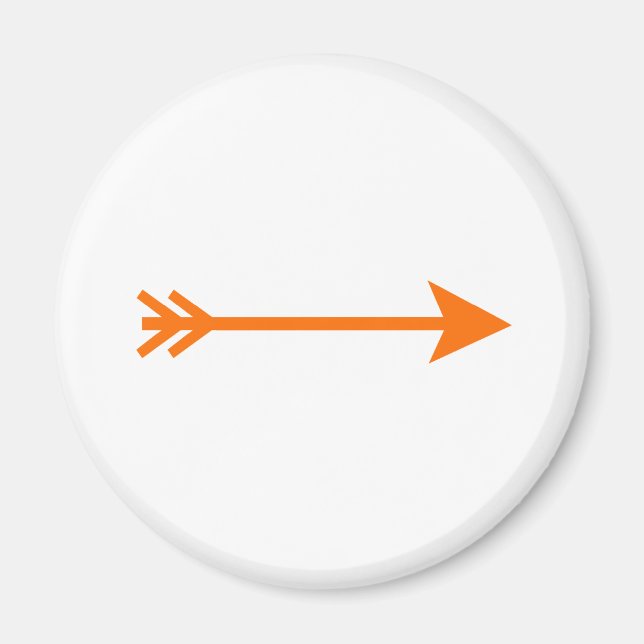 Arrow Orange Straight The MUSEUM Zazzle Gifts Magnet (Front)