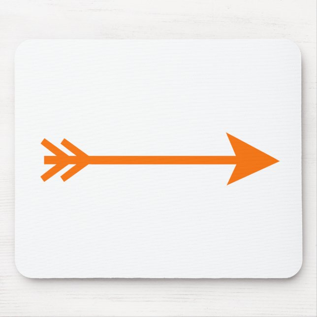 Arrow Orange Straight The MUSEUM Zazzle Gifts Mouse Pad (Front)
