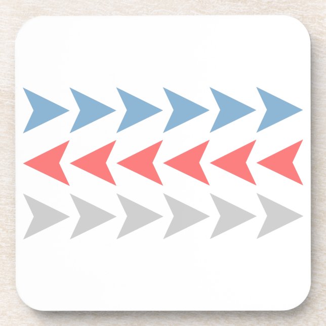 Arrow Pattern Beverage Coaster (Front)
