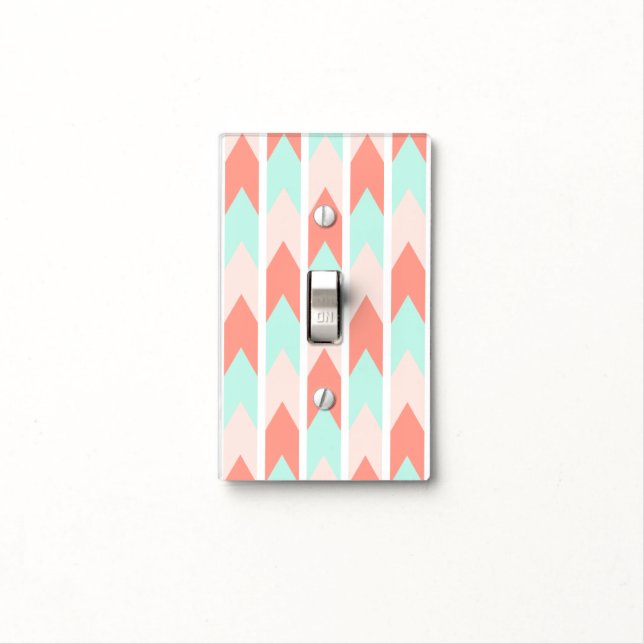Arrow Pattern Pastel Light Switch Cover (In Situ)