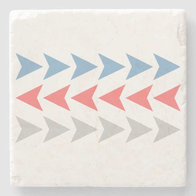 Arrow Pattern Stone Coaster (Front)