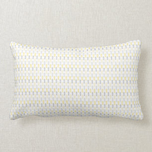 Arrow Pattern Yellow & Gray Lumbar Pillow