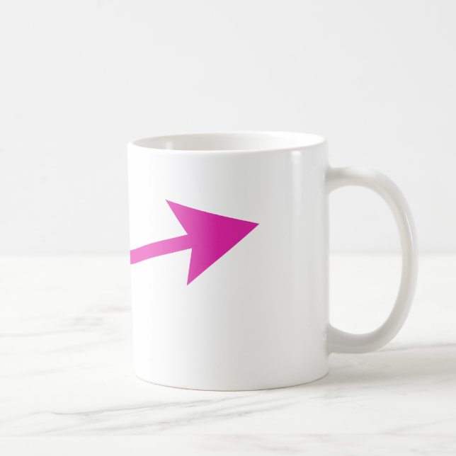 Arrow Pink 15deg The MUSEUM Zazzle Gifts Coffee Mug (Right)