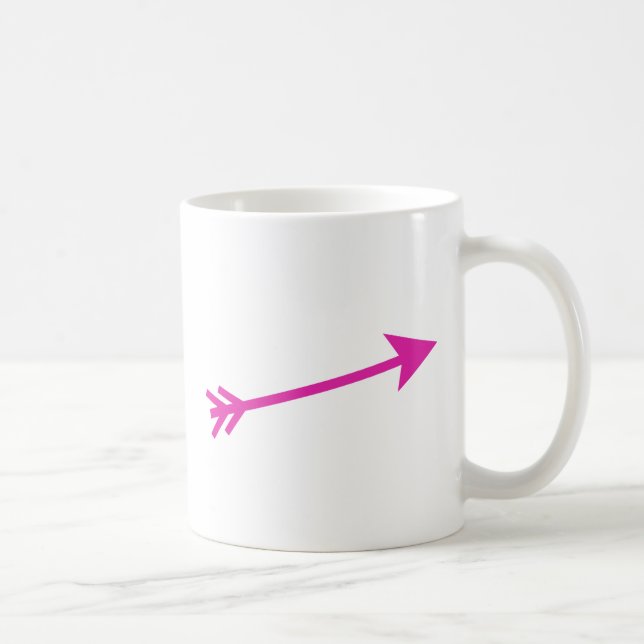 Arrow Pink 15deg The MUSEUM Zazzle Gifts Coffee Mug (Right)