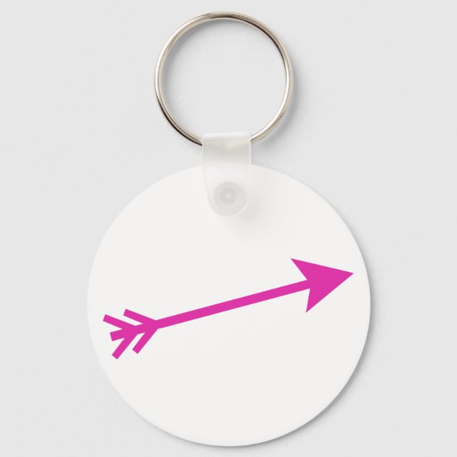 Arrow Pink 15deg The MUSEUM Zazzle Gifts Keychain (Front)