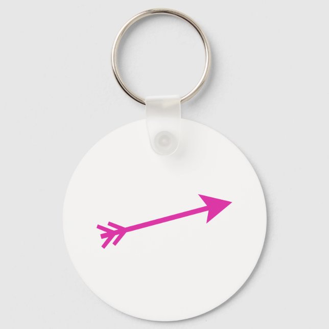 Arrow Pink 15deg The MUSEUM Zazzle Gifts Keychain (Front)