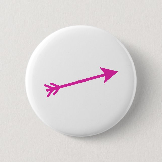 Arrow Pink 15deg The MUSEUM Zazzle Gifts Pinback Button (Front)