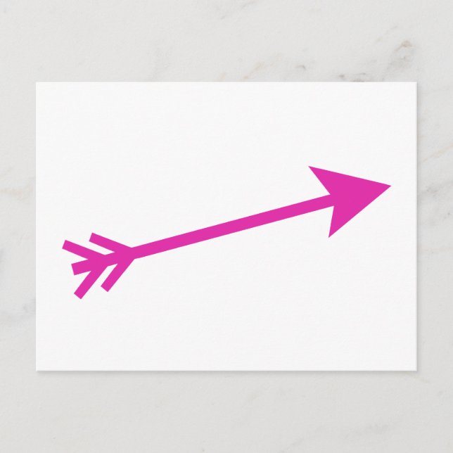Arrow Pink 15deg The MUSEUM Zazzle Gifts Postcard (Front)