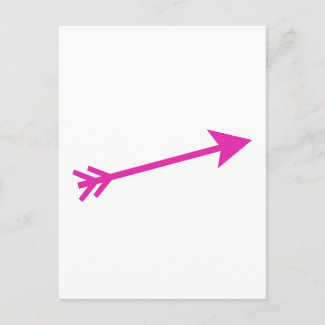 Arrow Pink 15deg The MUSEUM Zazzle Gifts Postcard (Front)