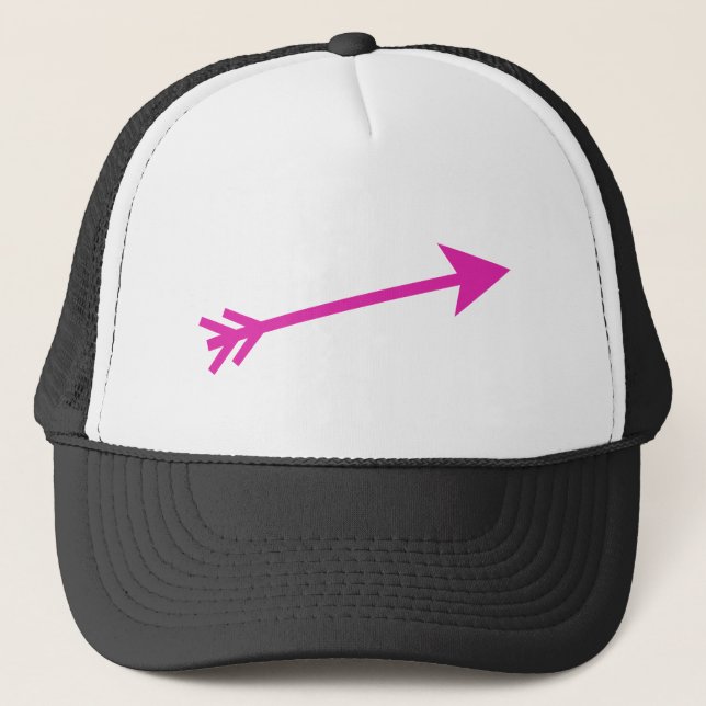 Arrow Pink 15deg The MUSEUM Zazzle Gifts Trucker Hat (Front)