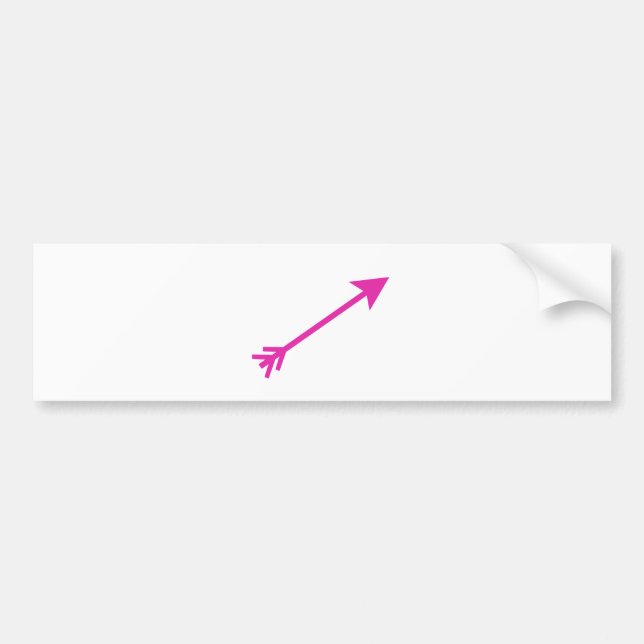 Arrow Pink 35deg The MUSEUM Zazzle Gifts Bumper Sticker (Front)