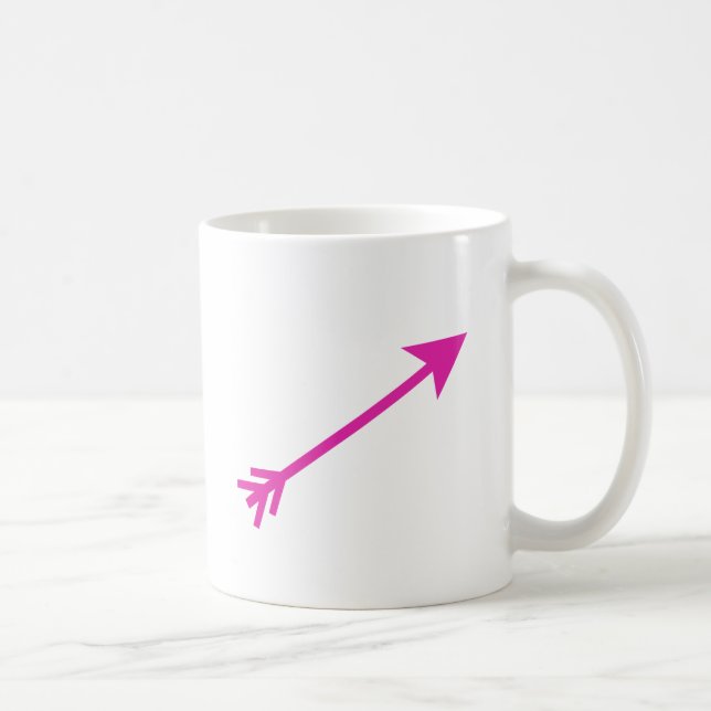 Arrow Pink 35deg The MUSEUM Zazzle Gifts Coffee Mug (Right)