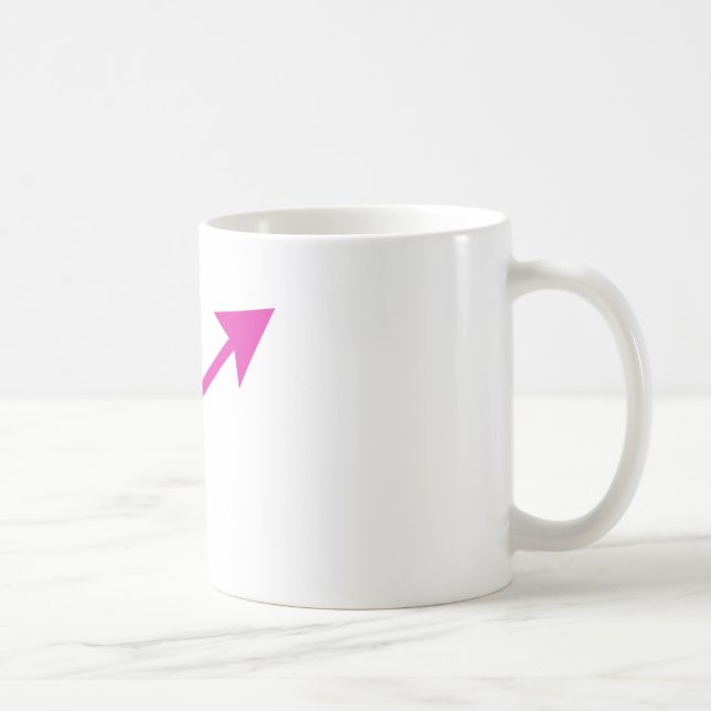 Arrow Pink 35deg The MUSEUM Zazzle Gifts Coffee Mug (Right)